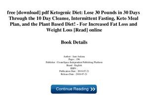 30 Day Low Carb Eating Plan